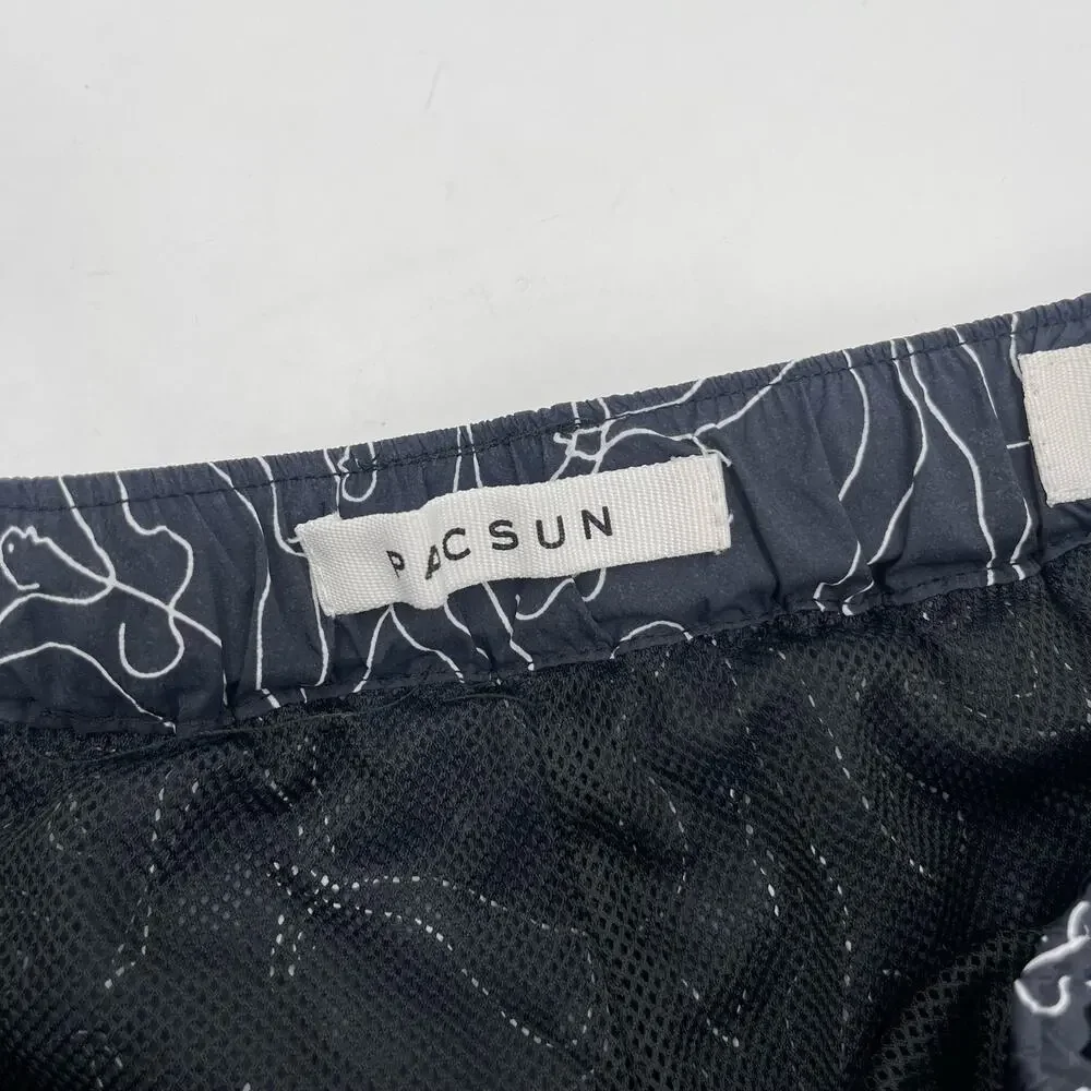 PACSUN Swim Trunks Size Medium Volley Summer Athleisure Shorts Netting *Damaged